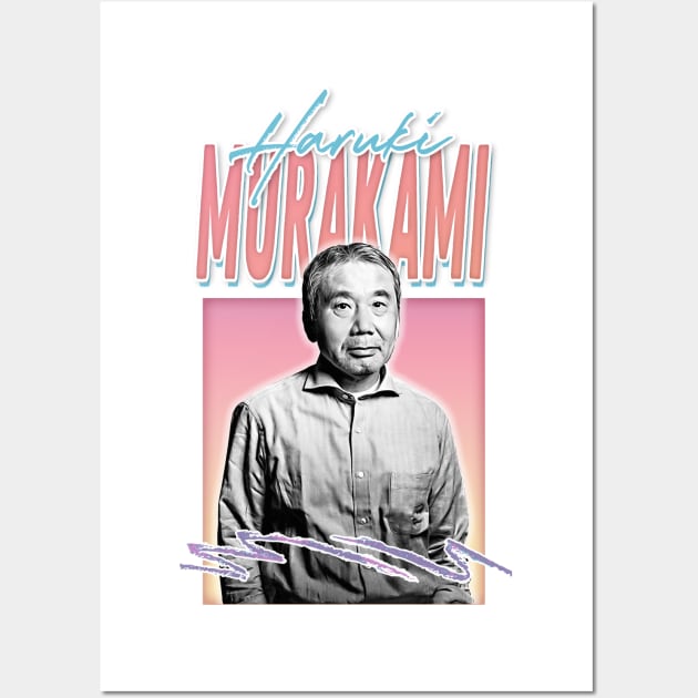 Haruki Murakami 村上 春樹 Aesthetic Fan Art Design Wall Art by DankFutura